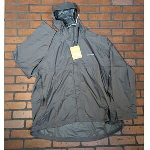 Grundens Tident NWT Men's 3XL Gray Anchor Waterproof Shell Jacket w/ Hood